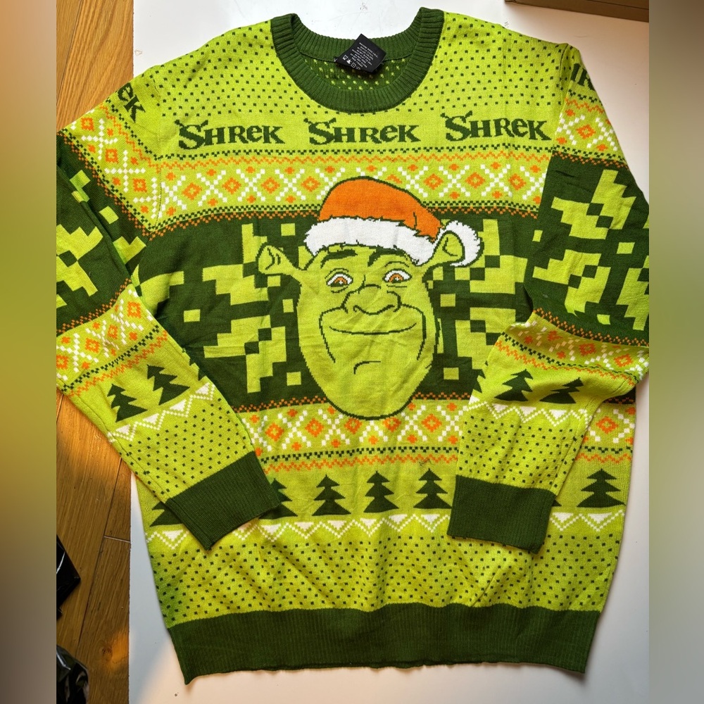 Shrek Christmas pulover sweater‎